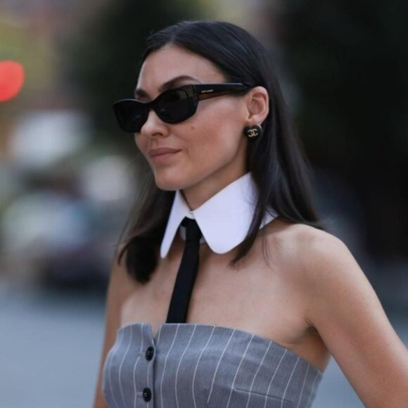 NEW SAINT LAURENT SL593 001 BLACK SUNGLASSES - Picture 1 of 15